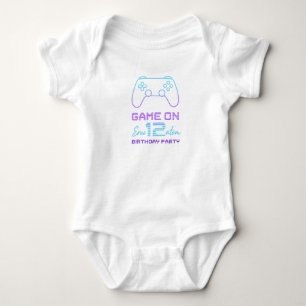 Body Para Bebê Convite de Aniversário de Gamer – Controle de Jogo