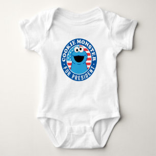 Body Para Bebê Cookie Monster para Presidente