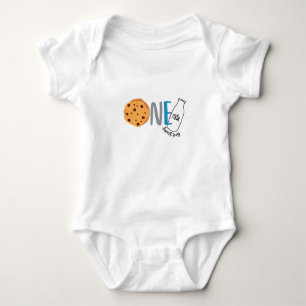 Body Para Bebê Cookies e roupa de bebê de aniversário de leite