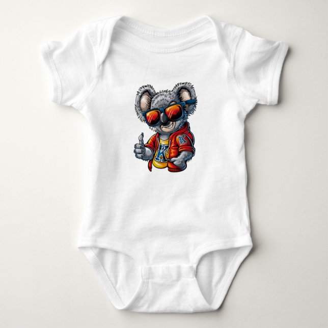 Body Para Bebê "Cool Koala King Kids T-Shirt – Fun & Trendy Desig (Frente)