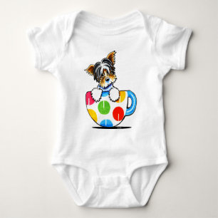 Body Para Bebê Copo das bolinhas de Biewer Yorkie