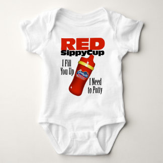 Body Para Bebê Copo vermelho de Sippy