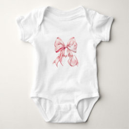 Body Para Bebê Coquete com Laço Rosa Personalizado