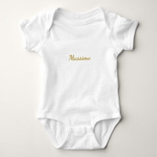 Body Para Bebê Cor Caligrafia Elegante Simples Nome