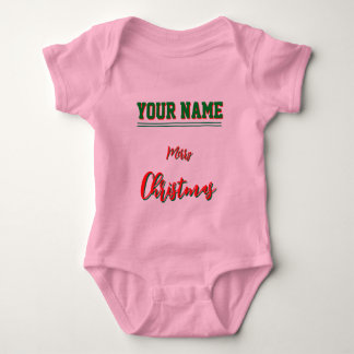 Body Para Bebê Cor de biquetê personalizada de Natal Baby Jersey