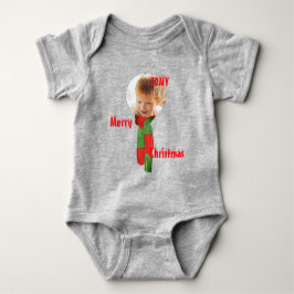 Body Para Bebê Cor de biquetê personalizada de Natal Baby Jersey
