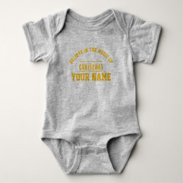 Body Para Bebê Cor de biquetê personalizada de Natal Baby Jersey