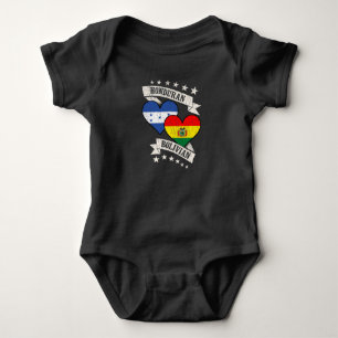 Body Para Bebê Coração boliviano hondurenho sinaliza Honduras Bol