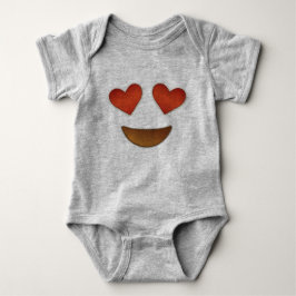 Body Para Bebê Coração bonito para o emoji dos olhos