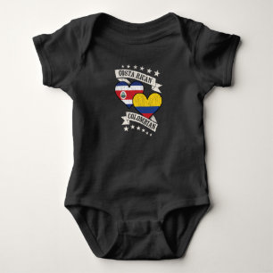 Body Para Bebê Coração Colombiano costa-riquenho sinaliza Costa R
