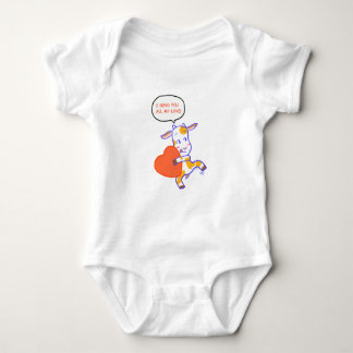 Body Para Bebê Coração da cabra