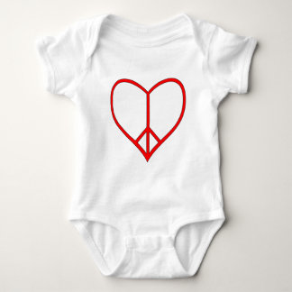 Body Para Bebê Coração da Paz