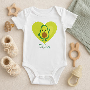 Body Para Bebê Coração de Abacate