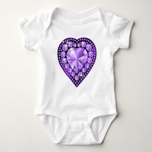 Body Para Bebê coração de Gem Ametyst