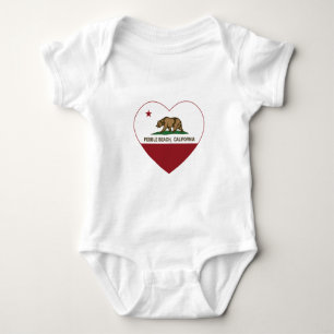 Body Para Bebê coração de Pebble Beach da bandeira de Califórn