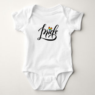 Body Para Bebê Coração de Script de Orgulho