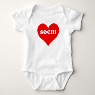 Body Para Bebê Coração de Sochi