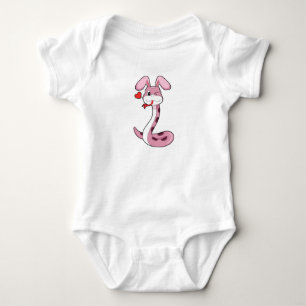 Body Para Bebê Coração do Coelho cobra