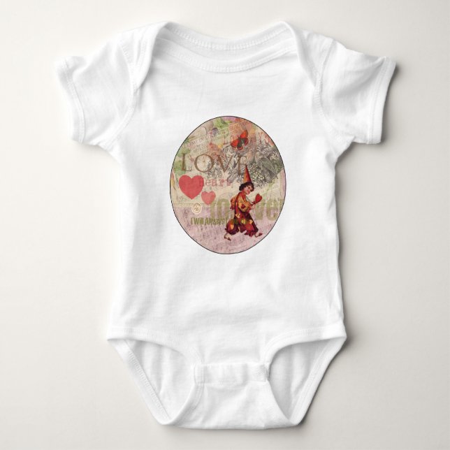 Body Para Bebê Coração Doce Amor Valentino Querubim (Frente)