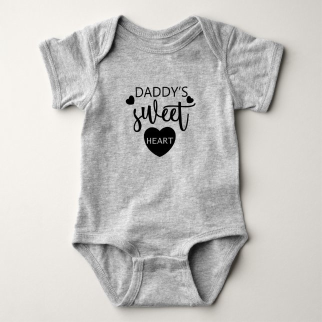 Body Para Bebê Coração Doce do Papai (Frente)