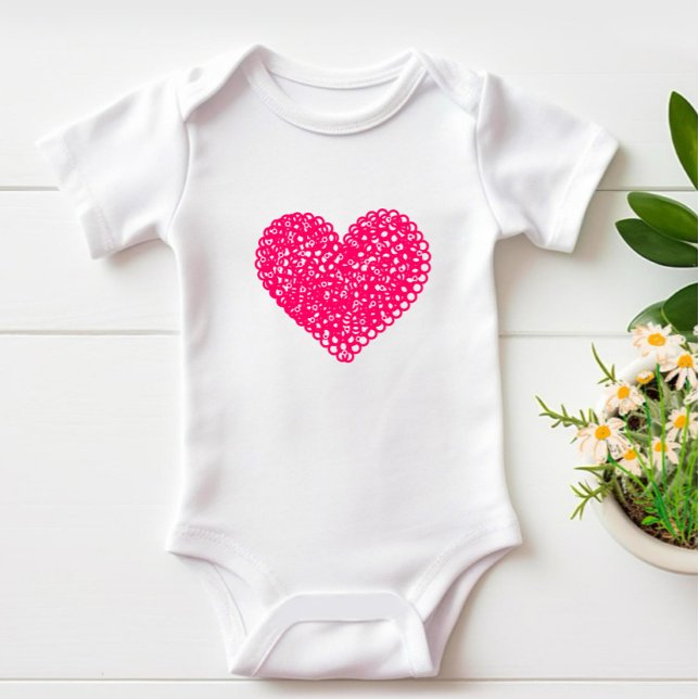 Body Para Bebê Coração isolado de Crimson (Criador carregado)