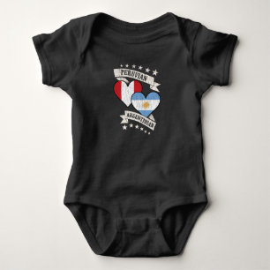 Body Para Bebê Coração Peruano Argentino Flags Peru Argentina