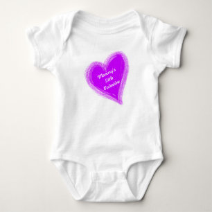Body Para Bebê Coração Púrpura Namorados mamãe
