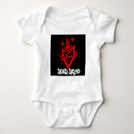 Body Para Bebê Coração Tribal de Dias Mortos