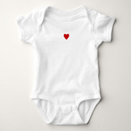 Body Para Bebê Coração Vermelho