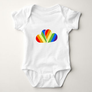 Body Para Bebê Corações Arco-íris