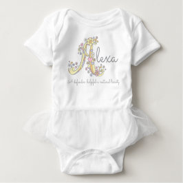 Body Para Bebê Corações conhecidos do monograma do significado