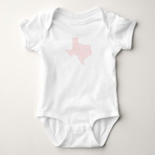 Body Para Bebê Corações Cor-de-Rosa Texas