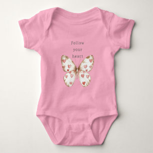 Body Para Bebê Corações da Borboleta