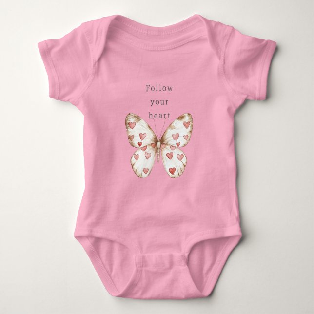 Body Para Bebê Corações da Borboleta (Frente)
