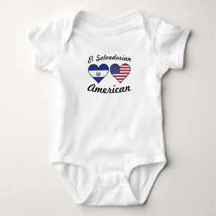Body Para Bebê Corações salvadorenhos da bandeira americana do