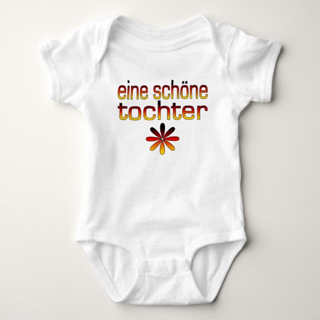 Body Para Bebê Cores da bandeira de Eine Schöne Tochter Alemanha (Frente)