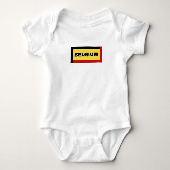 Body Para Bebê Cores de Sinalizador da Bélgica (Frente)