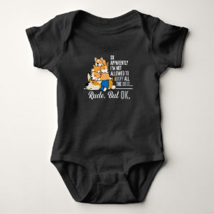 Body Para Bebê Corgi Aparentemente Não Me É Permitido Adotar Cães