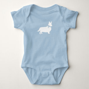 Body Para Bebê Corgi - Chá de fraldas de Cão - Puppy - Garoto A