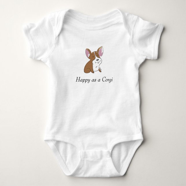 Body Para Bebê Corgi do bebê (Frente)