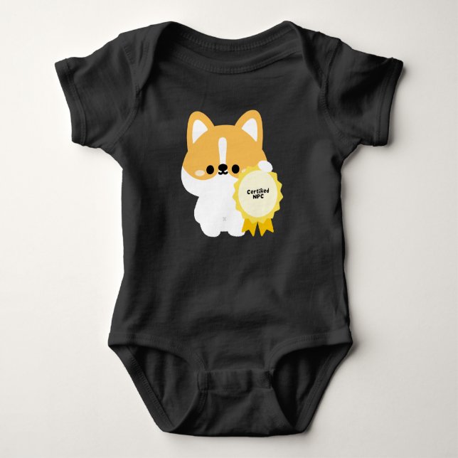 Body Para Bebê Corgi NPC Certificado (Frente)