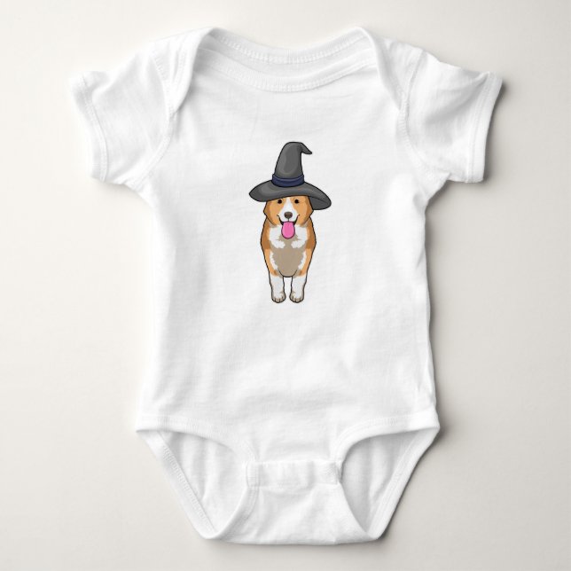 Body Para Bebê Corgi Witch (Frente)