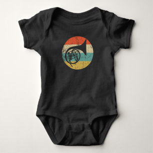 Body Para Bebê Corno Francês - Retro Musical Musical Instrumen