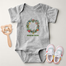 Coroa de Natal Vintage Retro com Nome da Família P