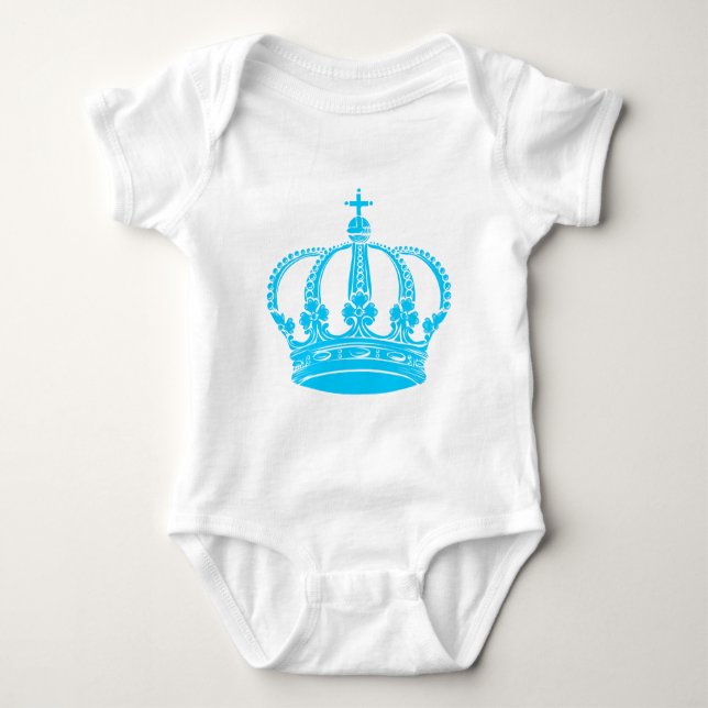Body Para Bebê Coroa Real 02 - Céu (Frente)