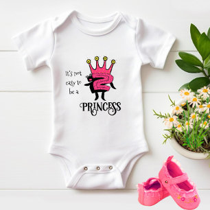Body Para Bebê Coroa rosa com número dois