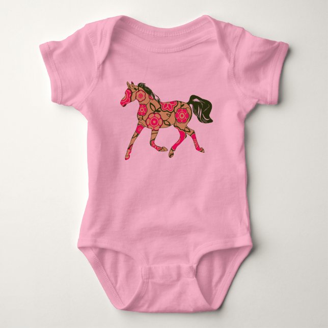 Body Para Bebê Corpo-Criança Floral (Frente)