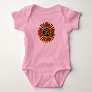 BODY PARA BEBÊ CORPO DE BOMBEIROS DE ST. LOUIS