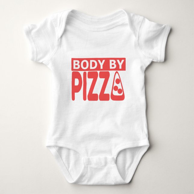 Body Para Bebê Corpo pela pizza (Frente)