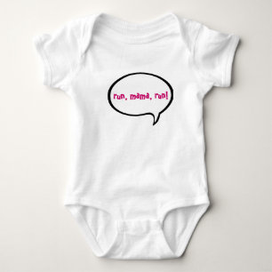 Body Para Bebê corre, mãe, corre rosa